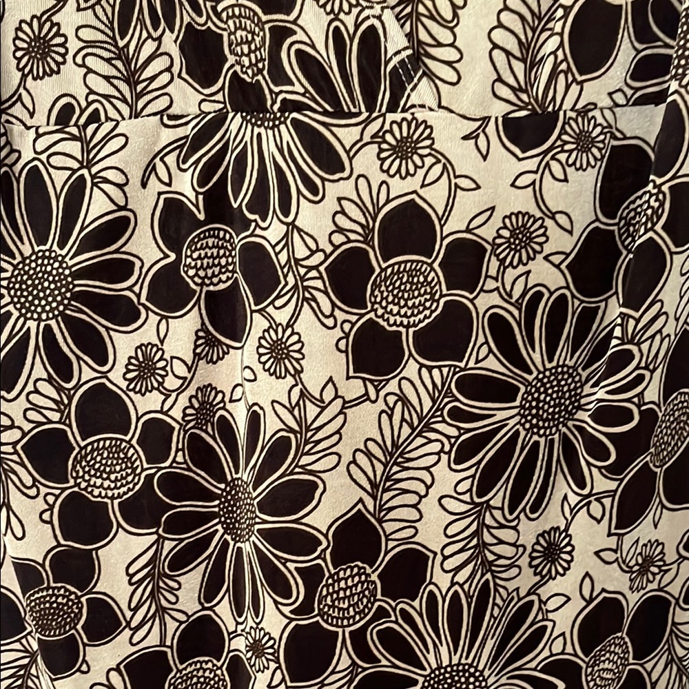 Elegant Brown Floral Dress Large - Picture 2 of 6